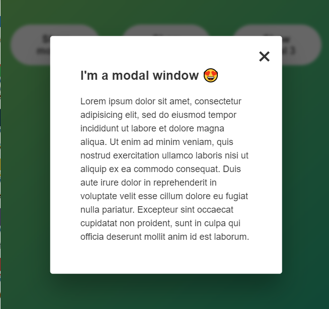 modal window